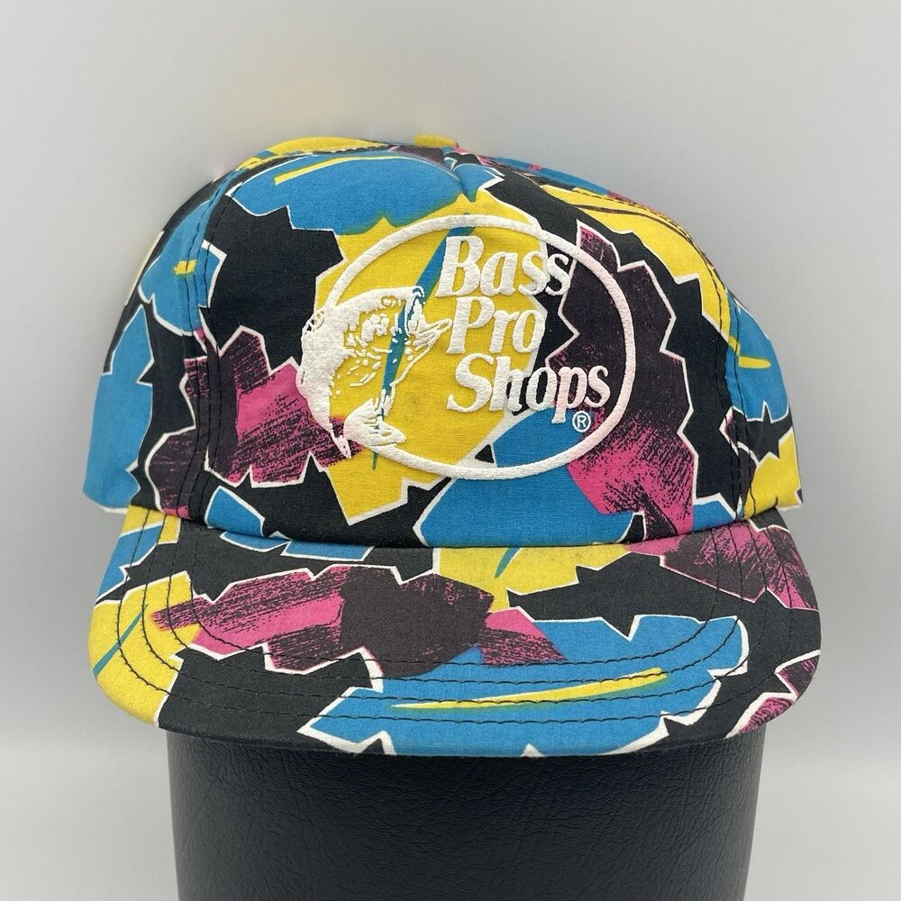 Vintage Bass Pro Shops Hat Cap Snapback Mens One Size Jungle Tropical Beach 90s